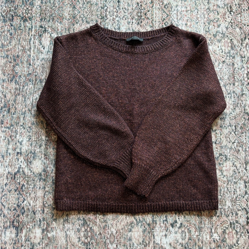Ann Taylor Sweater, Size Small, Deep Copper Brown color.